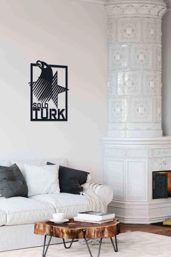 Solo Türk Duvar Dekoru Tablo Siyah Ahşap Mdf