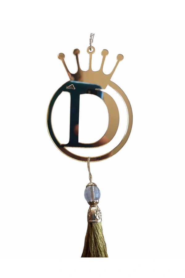 D Yazılı Ayna Pleksi Araba Dikiz Aynası Süsü Gold