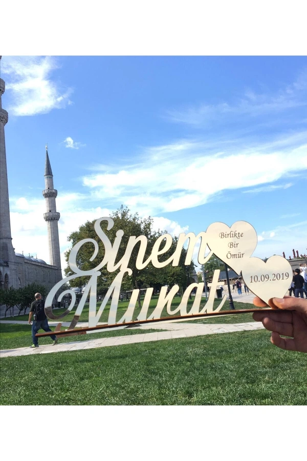 40X20 CM MASAÜSTÜ PLEKSİ İSİMLİK SÖZ NİŞAN KINA GOLD