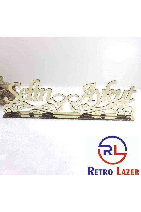 40x15 cm Sonsuzluklu Pleksi İsimlik Masa Üstü İsim Ayna isimlik Söz Nişan