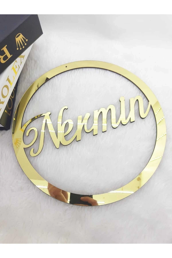 Pleksi Kapı Süsü Nişan Düğün Kına Nikah Gold
