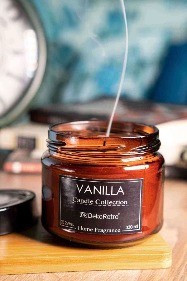 Amber Kavonoz Mum Vanilya Kokulu Büyük Boy Siyah Etiketli