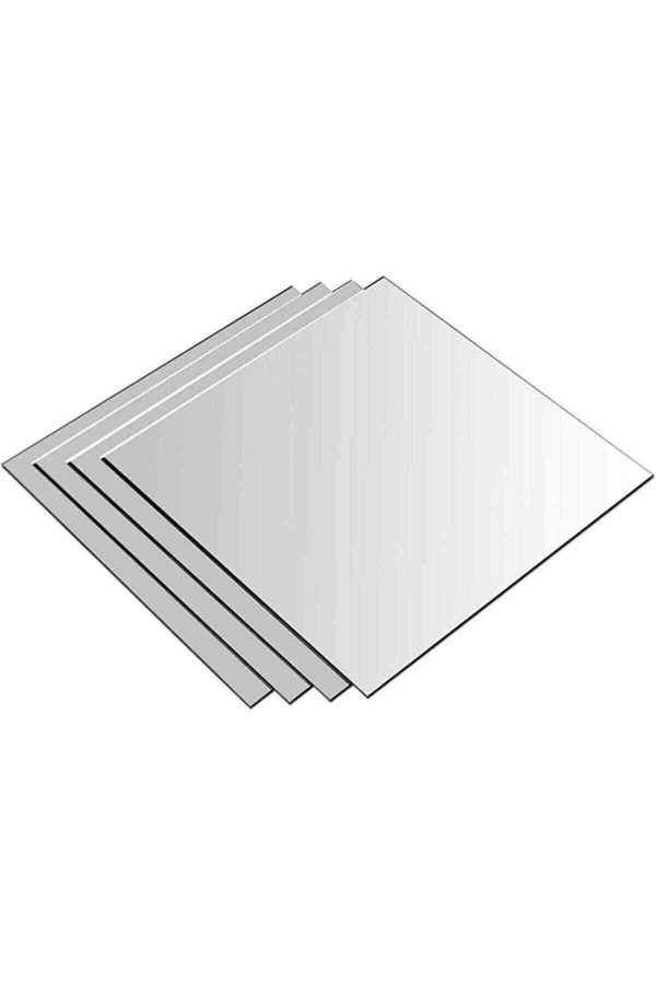 Gümüş Pleksi Dekoratif Antre Banyo Süs Mozaik Ayna 200 Adet 3 cm * 3 cm