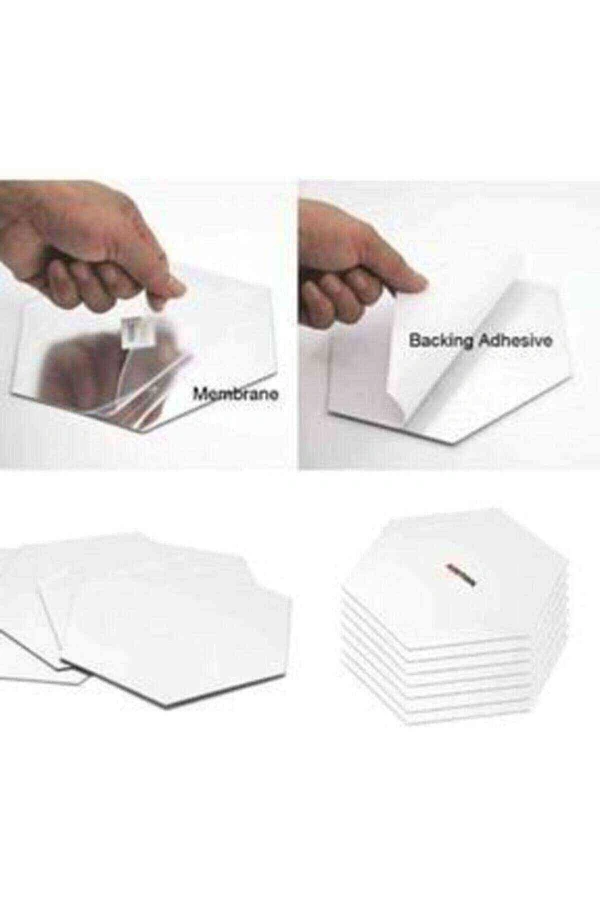 Gümüş Pleksi Dekoratif Antre Banyo Süs Mozaik Ayna 200 Adet 3 cm * 3 cm