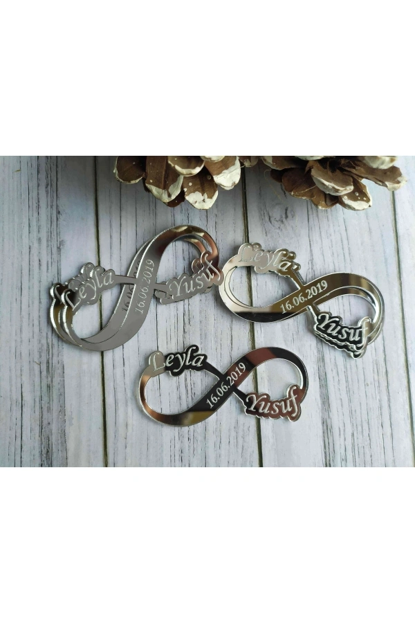 Pleksi Süslemesiz İsimlik Etiket,Düğün,Kına,Söz,Nişan,Magnet 25 Adet - A22