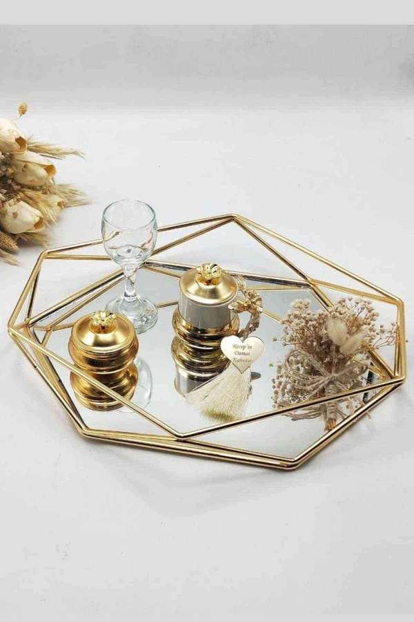 Süslü Çiçekli Nişan Tepsisi , Söz Tepsisi , Isteme Tepsisi , Damat Fincanı , Yüzük Tepsisi A1