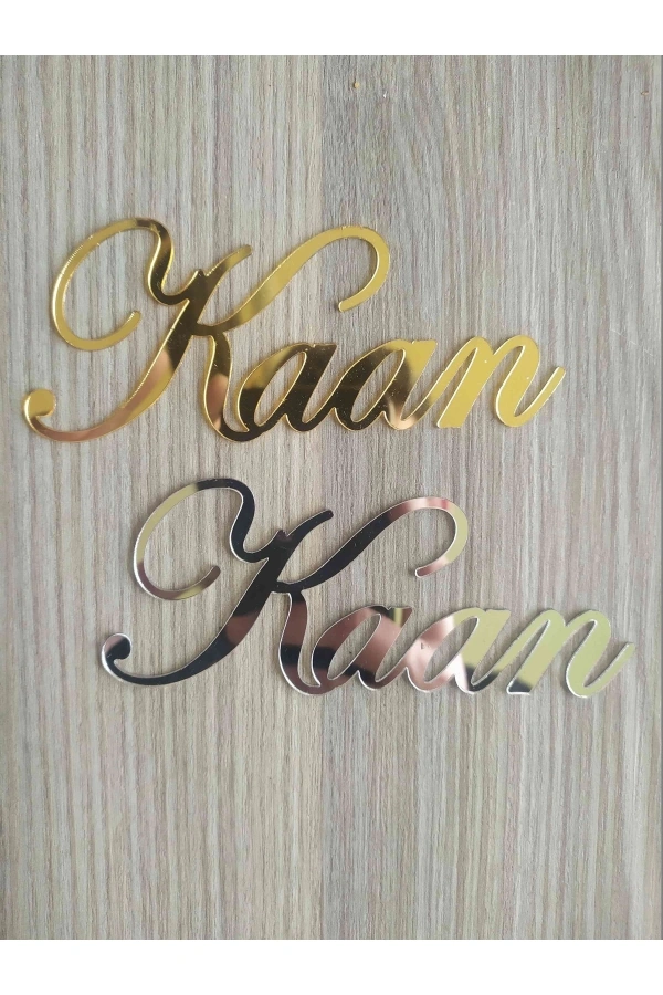 Pleksi İsim Etiket 12x5 cm Kapı süsü Makrome 1 Adet (isim)