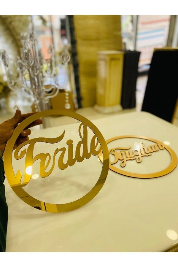 Pleksi Isimlik Kapı Süsü Nişan Düğün Kına Nikah Söz