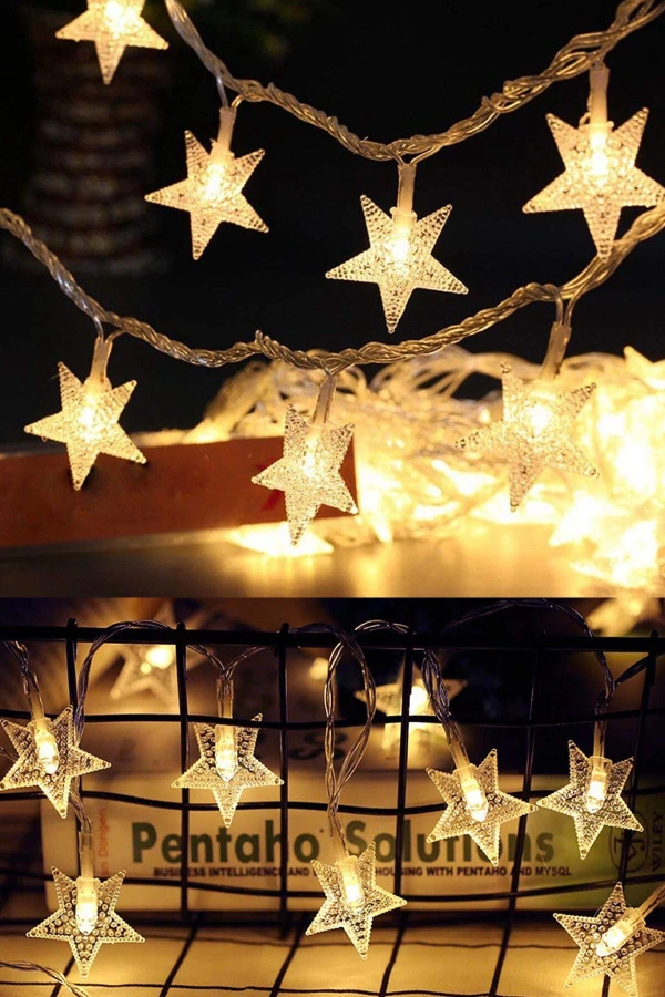 5 Metre Fişli Eklenebilir Animasyonlu Led Işık Yıldız Dizeleri