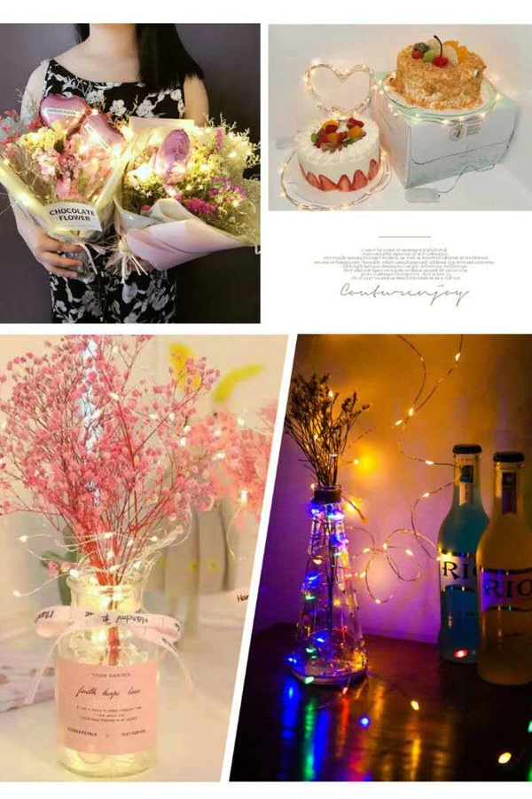 Pilli Tel Peri Led Dekoratif Sarı Led Işık Aydınlatma