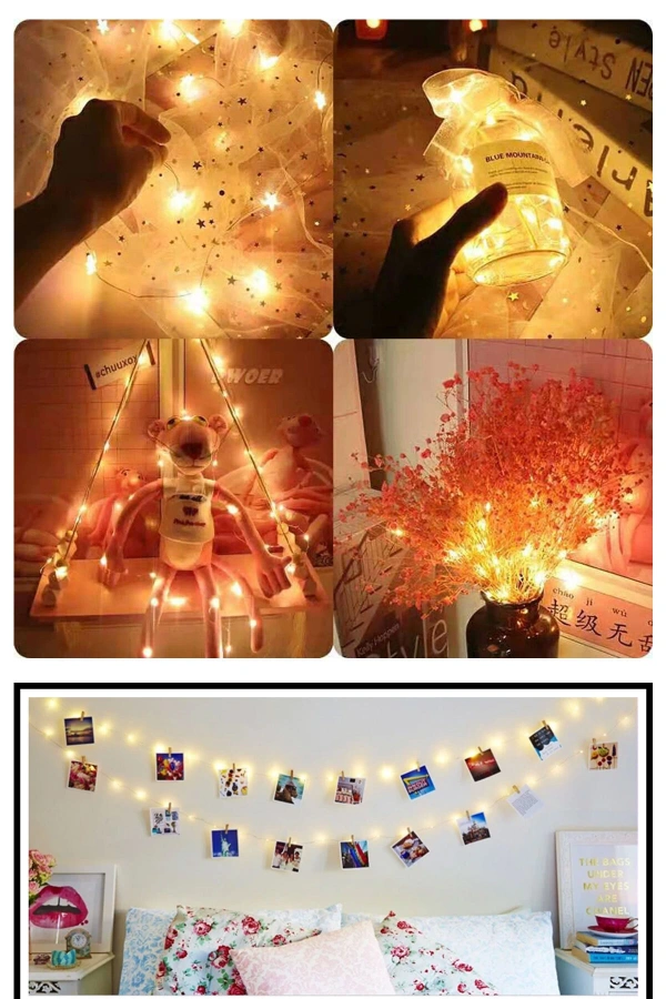 Pilli Tel Peri Led Dekoratif Sarı Led Işık Aydınlatma