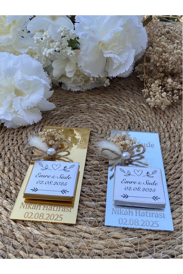 30 Adet Pleksi Hediyelik İsteme , Söz , Nişan , Düğün Çikolatası Madlen Çikolata Nikah Hatırası