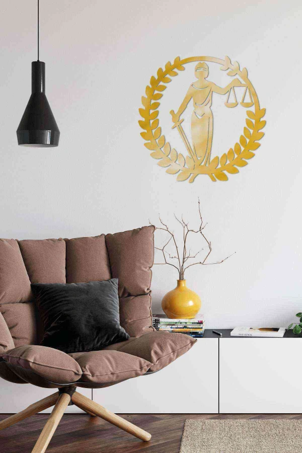 Adalet Duvar Dekoru Tablosu Aynalı