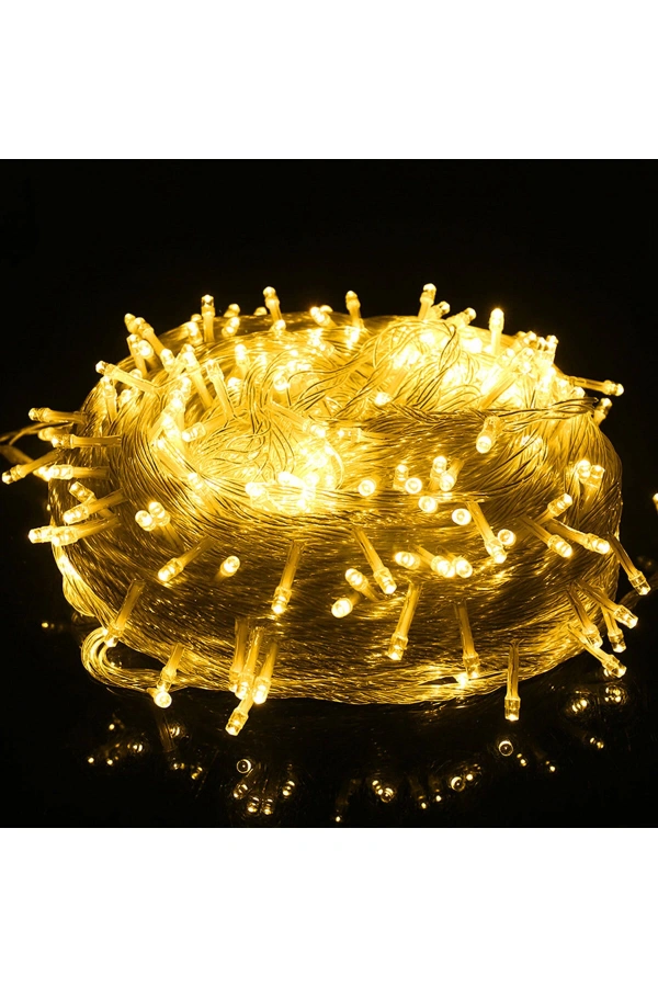 100 Ledli Fişli Dekoratif Led 10 Metre Animasyonlu Yılbaşı Süs Ip Led Lamba