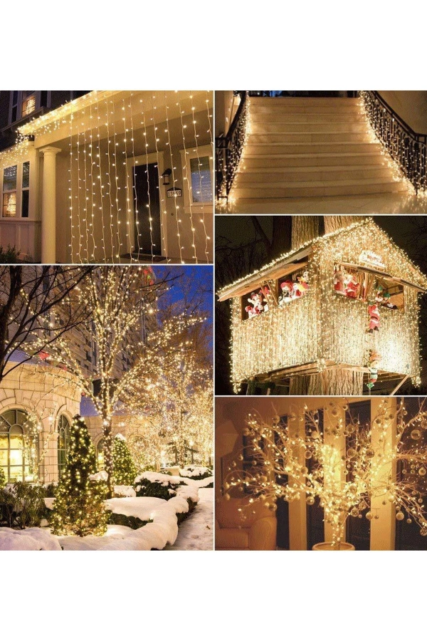 100 Ledli Fişli Dekoratif Led 10 Metre Animasyonlu Yılbaşı Süs Ip Led Lamba