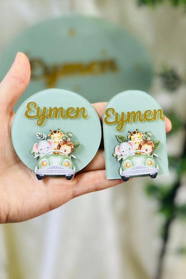 7x7 cm Figürlü Pleksi Doğum günü Magnet Hediyelik (15 adet)