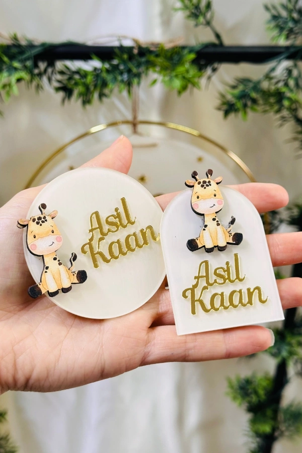 7x7 cm Figürlü Pleksi Doğum günü Magnet Hediyelik (15 adet)