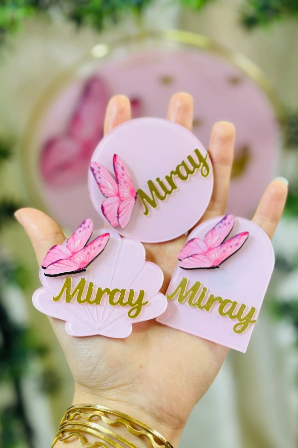 7x7 cm Figürlü Pleksi Doğum günü Magnet Hediyelik (15 adet)