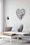 Kalp Köklü Lazer Kesim Dekoratif Tablo Ahşap Duvar Süsü