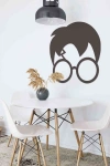 Harry Potter Figürü Siyah Ahşap Lazer Duvar Dekoru Tablo Mdf