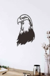 Kartal Figürlü Siyah Ahşap Lazer Duvar Dekoru Tablo Mdf