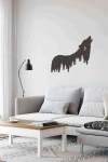 Kurt Gece Yıldızlı Mdf Tablo Wall Art