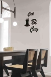 Çay Var Içersen Duvar Dekoru Tablosu Siyah Ahşap Lazer Mdf