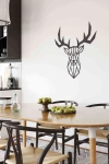 Geyik Figürlü 3d Mdf Tablo Evinize Ofisinize Yeni Tarz Wall Art