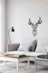 Geyik Figürlü 3d Mdf Tablo Evinize Ofisinize Yeni Tarz Wall Art