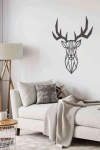 Geyik Figürlü 3d Mdf Tablo Evinize Ofisinize Yeni Tarz Wall Art