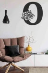 O Harfi Tag Duvar Tablosu Siyah Ahşap Lazer Mdf