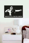 Mostafa Mohammed Duvar Tablosu Siyah Ahşap Lazer Mdf