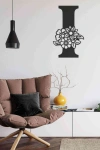 İ Harfi Tag Duvar Tablosu Siyah Ahşap Lazer Mdf
