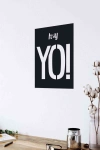 Hey Yo Duvar Dekoru Tablosu Siyah Ahşap Lazer Mdf