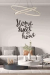 Home Sweet Home Duvar Dekoru Tablosu Siyah Ahşap Lazer Mdf