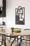 Kadın Instagram Duvar Dekoru Tablo Siyah Ahşap Mdf