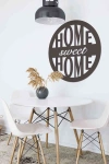 Home Sweet Home Duvar Dekoru Tablosu Siyah Ahşap Mdf