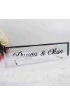 40x10 cm Pleksi İsimlik Masa Üstü İsim Ayna isimlik Söz Nişan Ofis