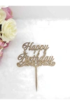Happy Birthday Pasta Süsü Ahşap 15x15 cm
