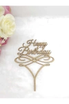 Happy Birthday Pasta Süsü Ahşap 15x15 cm