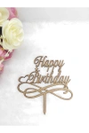 Happy Birthday Pasta Süsü Ahşap 15x15 cm