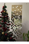 GOLD Pleksi Dekoratif Antre Banyo Süs Mozaik Ayna 200 Adet 3 cm * 3 cm