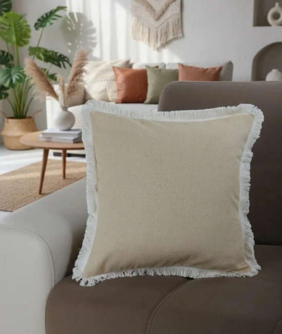 Sarı Püsküllü Kırlent Kırlent Kılıfı 43 X 43