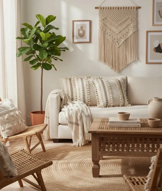 Kalın Dantel Ponponlu Krem Kırlent Kırlent Kılıfı (43 x 43)