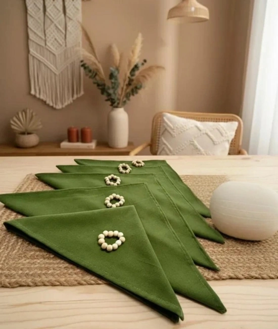 Premium Haki Yeşil 6lı Peçete TAKIMI (toka hediyeli) 40x40