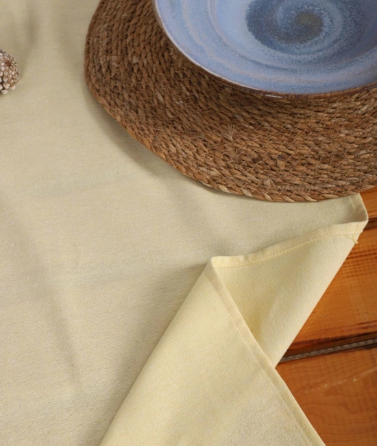 Premium Keten Sarı Püsküllü Runner Masa Örtüsü(45 x 150)