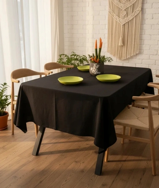 Premium Keten Siyah (DÜZ) Masa Örtüsü