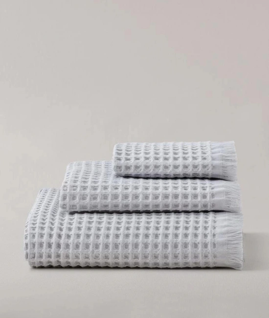 3’lü Gri Pamuklu Havlu Seti – 30x45, 50x90, 80x160 cm – Yumuşak ve Emici