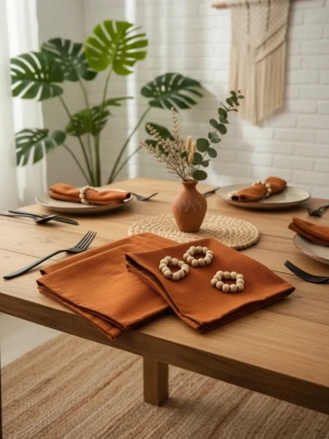 Tarçın Premium Peçete Takımı 6lı (TOKA HEDİYELİ) 40x40