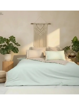 Ham Adaçayı Çift Taraflı Tek Kişilik Nevresim Seti
